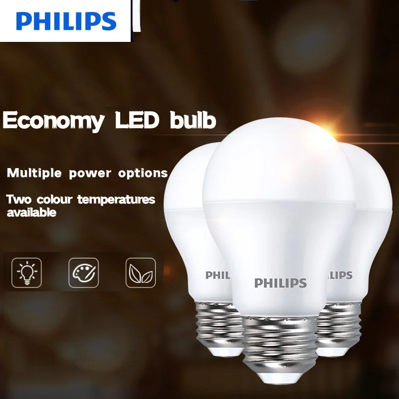 Philips Economy LED žiarovka E27 skrutka 9W 11W 13W 15W Energetická úsporná žiarovka Špirálová domácnosť Super jasné osvetlenie