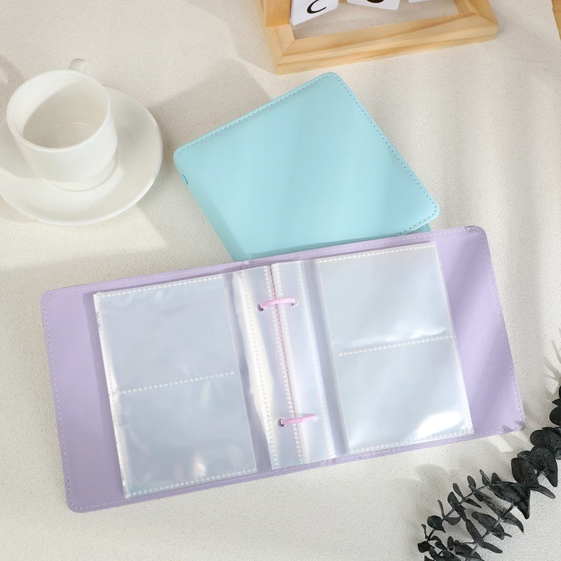 Photo album Solid Pu Leather Album 3 palce fotokard držiteľa obal Kpop idol karty zbierajte knihy organizátor úložných kníh