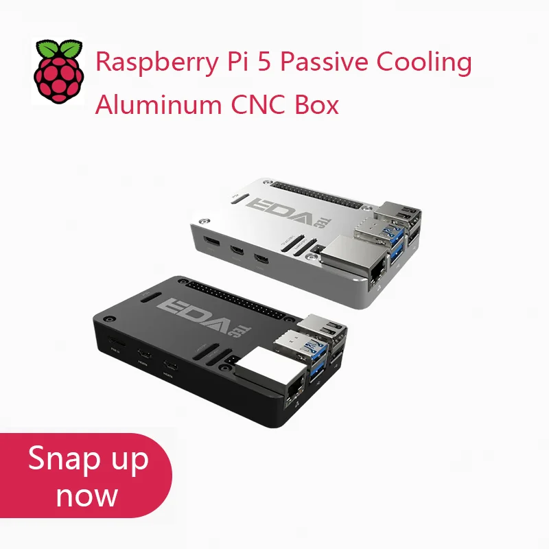 PI5 Pasívne chladiace hliníkové CNC box