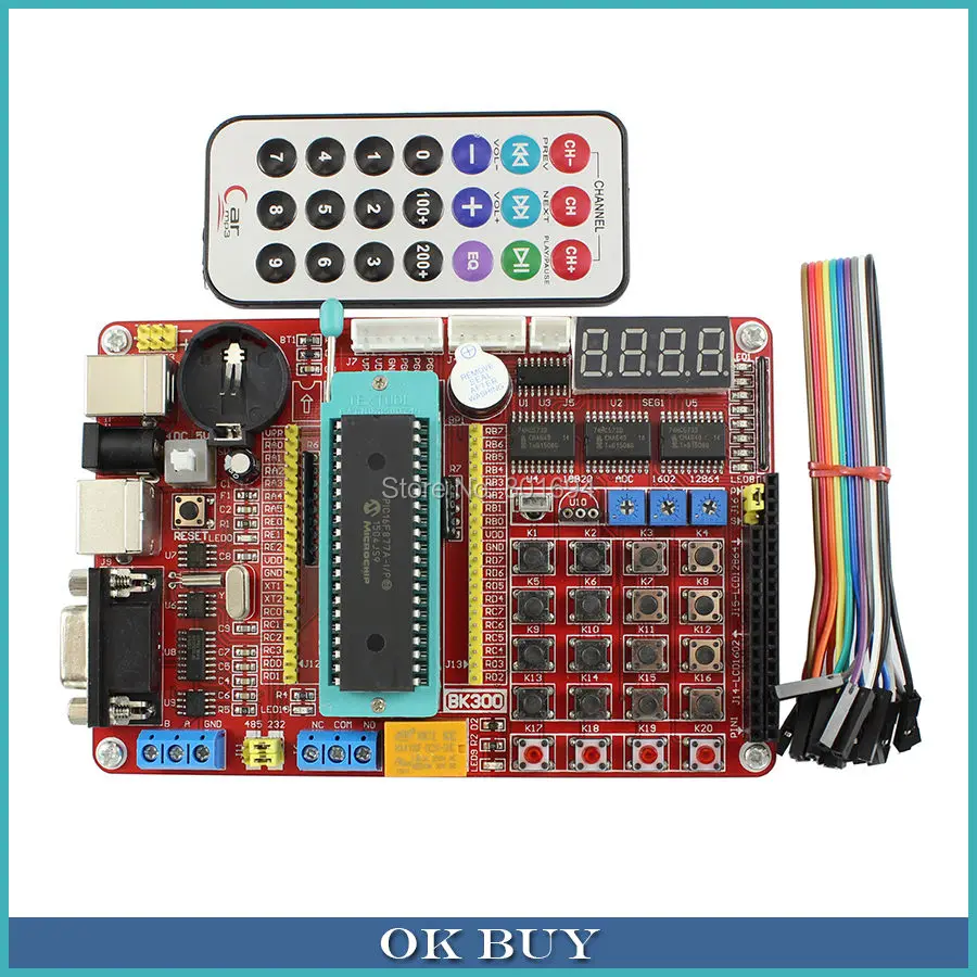 PIC Development Board Kit Microchip PIC16F877A Integrovaná výučbová doska s diaľkovým ovládaním
