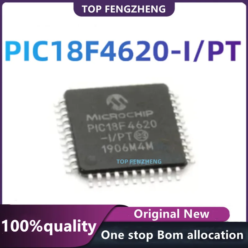PIC18F4620-I/PT Originál importovaný mikrokontrolér IC 40MHz 64 kB Flash Memory 44-TQFP