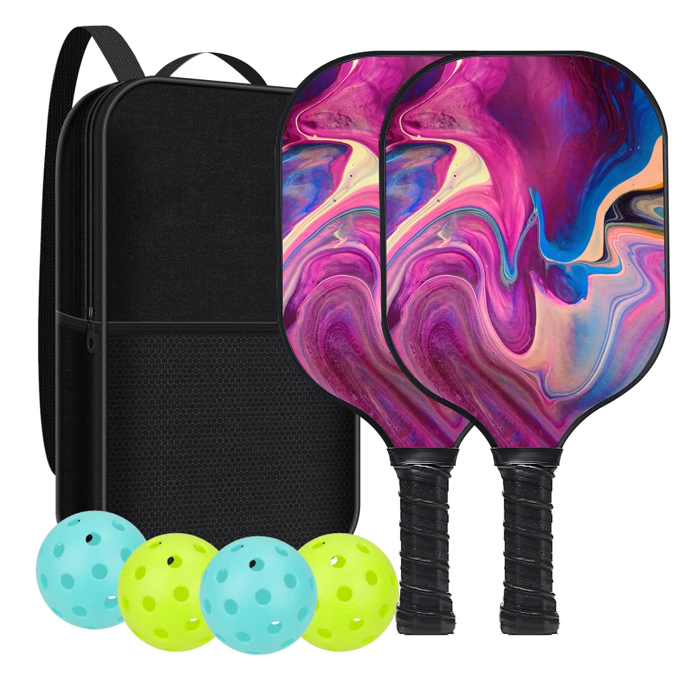 Pickleball Paddle Graphite Texturovaný povrch pre spin podporu prispôsobenie Pickleball Racket Raw Surové uhlíkové vlákno pádlo