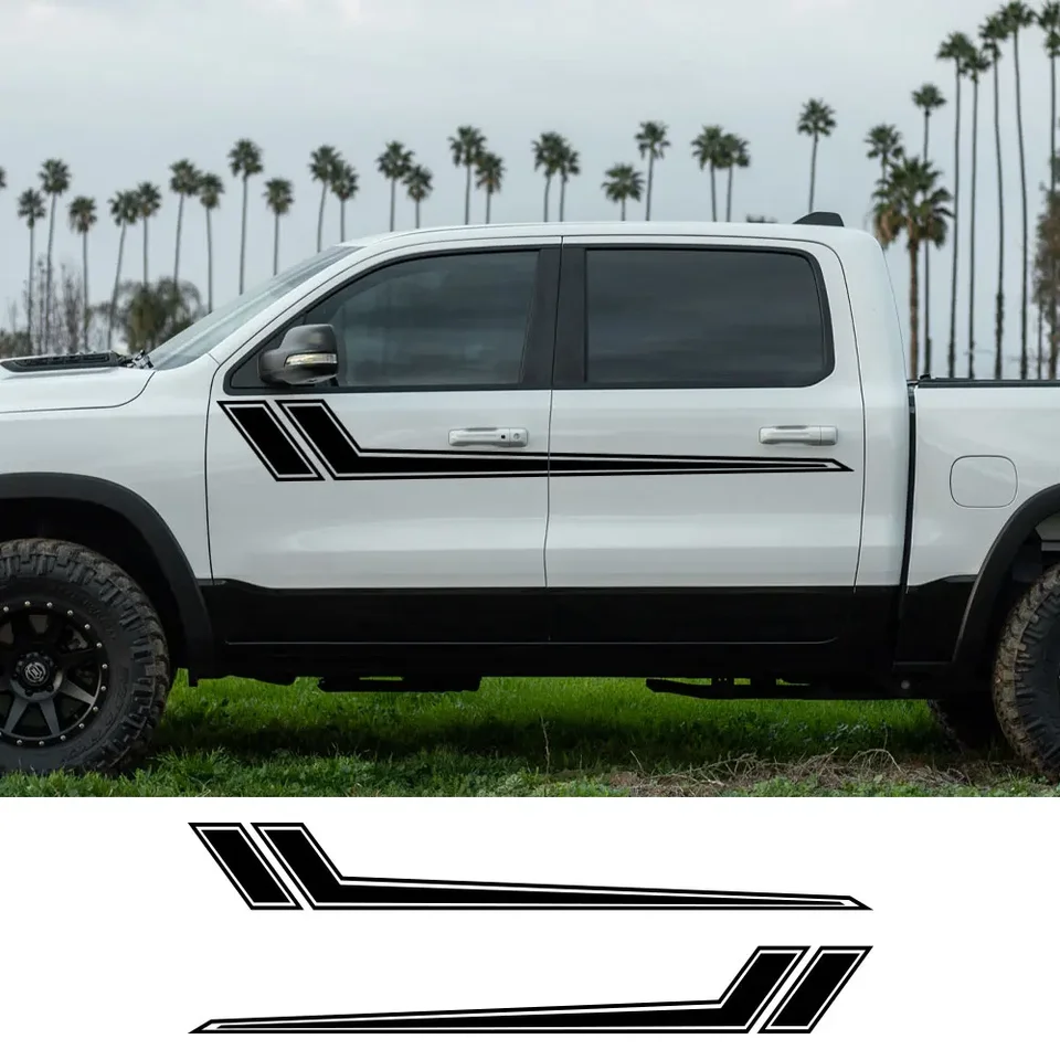 Pickup bočné nálepky pre Dodge Ram 1500 2500 Rebel Truck Graphics Stripes Decans Decals Vinyl Cover Automatické ladenie príslušenstva