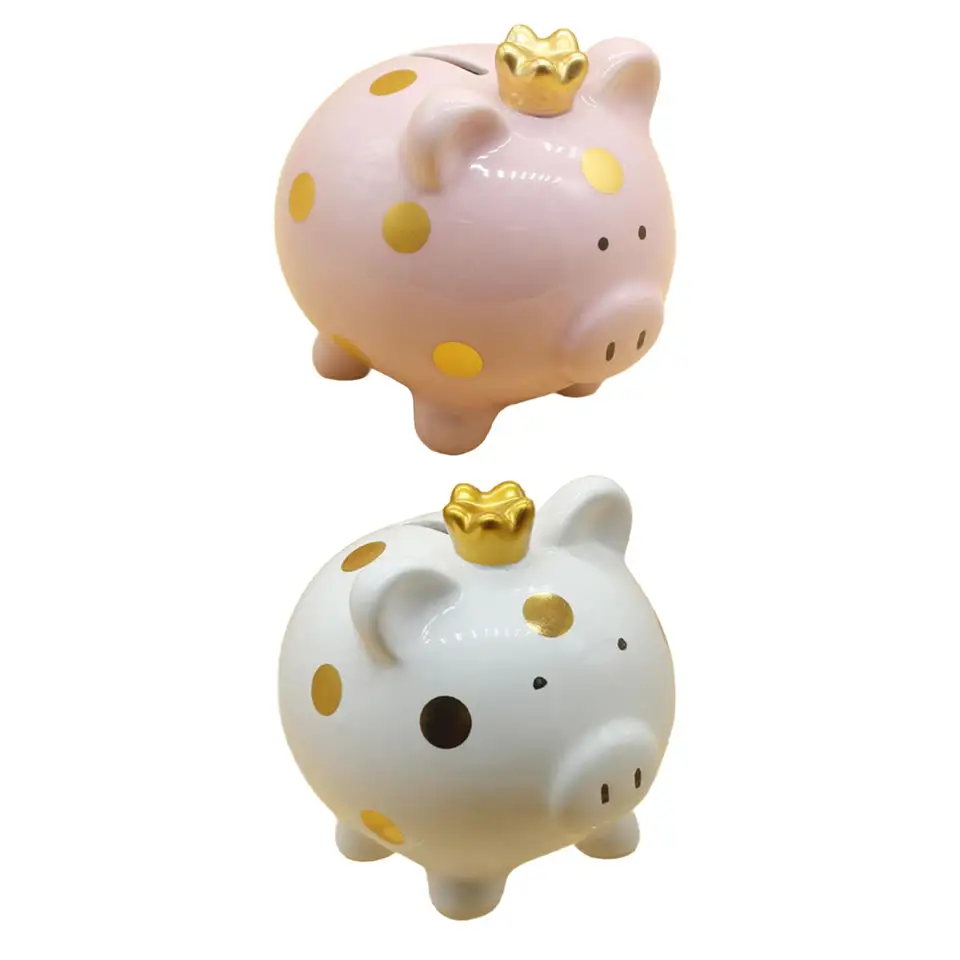 Piggy Bank Money Saving Box Darček keramický ornament stol