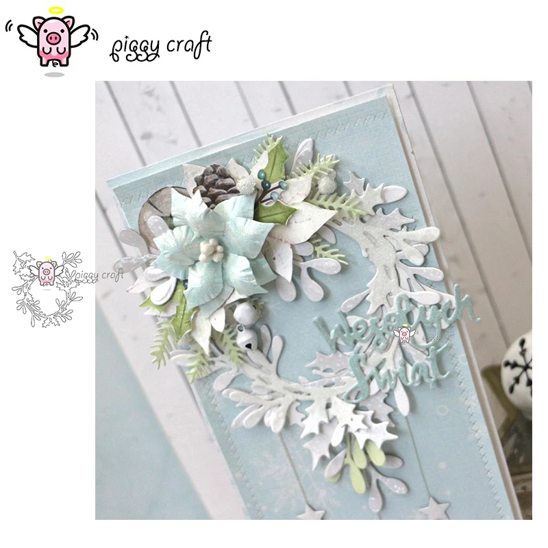 Piggy Craft Metal Cutting Dies Cut Die Die Foll Leaf Ring Round Rume Rá zo zošita papierová remeselná forma čepeľ Čepeľ Punch Stencils Dies Dies