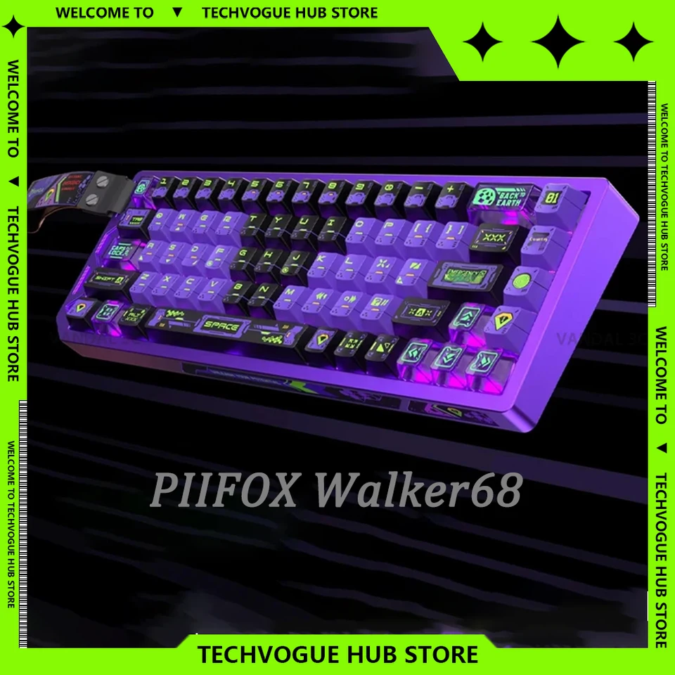 Piifox Walker68 8000Hz RT0.01 Hliníková klávesnica Magnetický spínač Mechanická klávesnica Káblová klávesnica Prispôsobené príslušenstvo Prispôsobené príslušenstvo