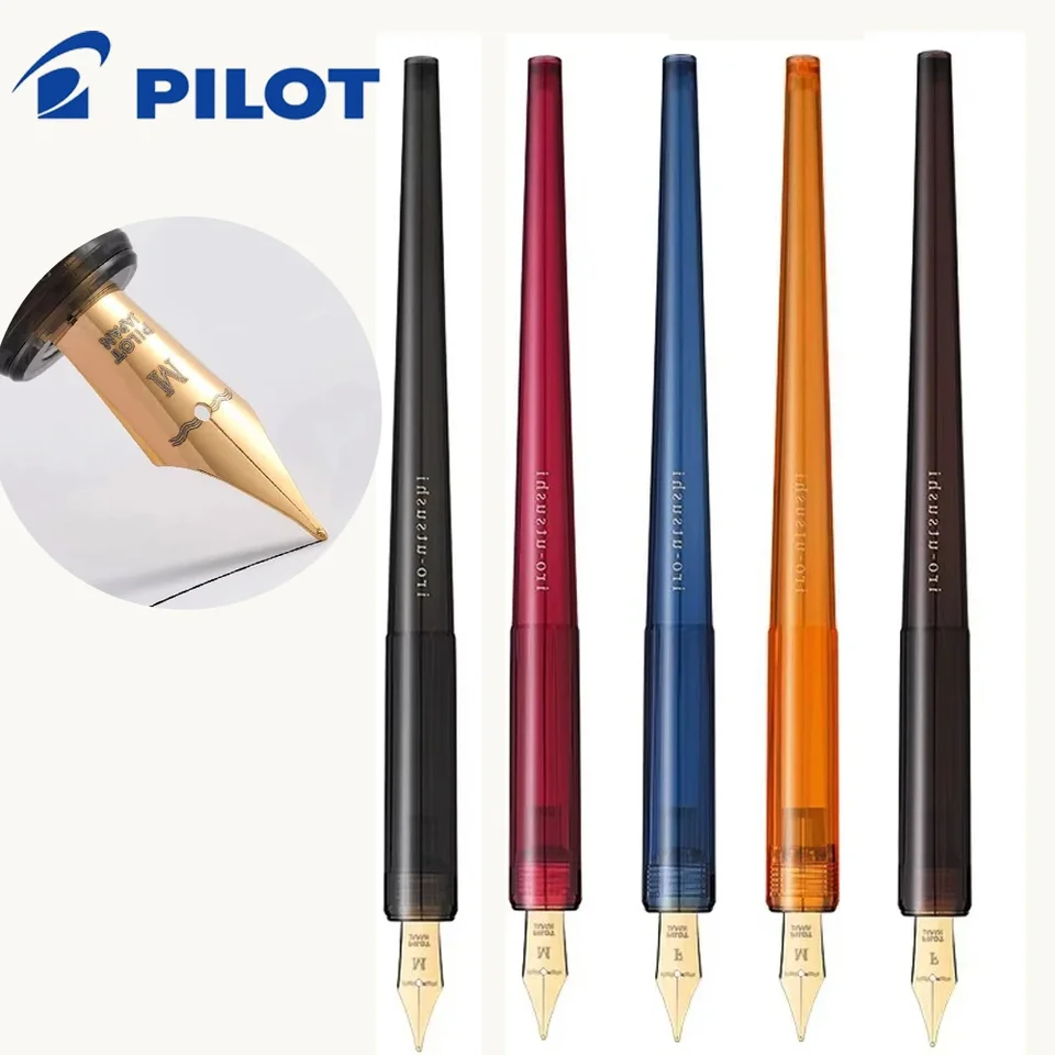 Pilotné pilotné pero v Novom Japonsku IRO-UTSUSHI 22K ZLATNÉ F/M TIP FONTAIN PEN TRANSPAENTNE na písanie kreslených kancelárskych potrieb