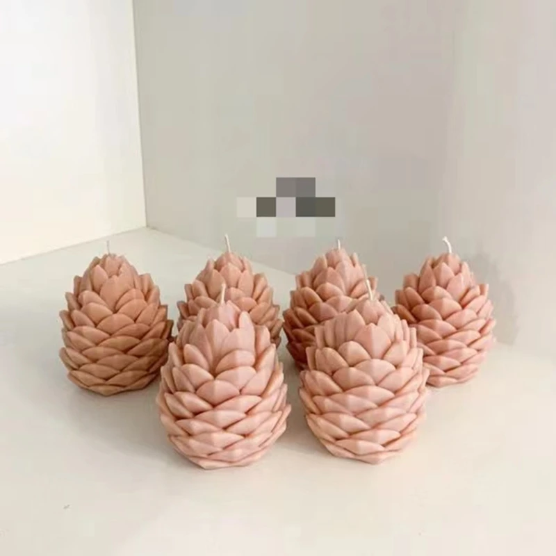 Pinecone Silikóny formy pre epoxidovú živicu, formy v tvare elegancie pre sviečky Office Office Deskorácie Drop Disp
