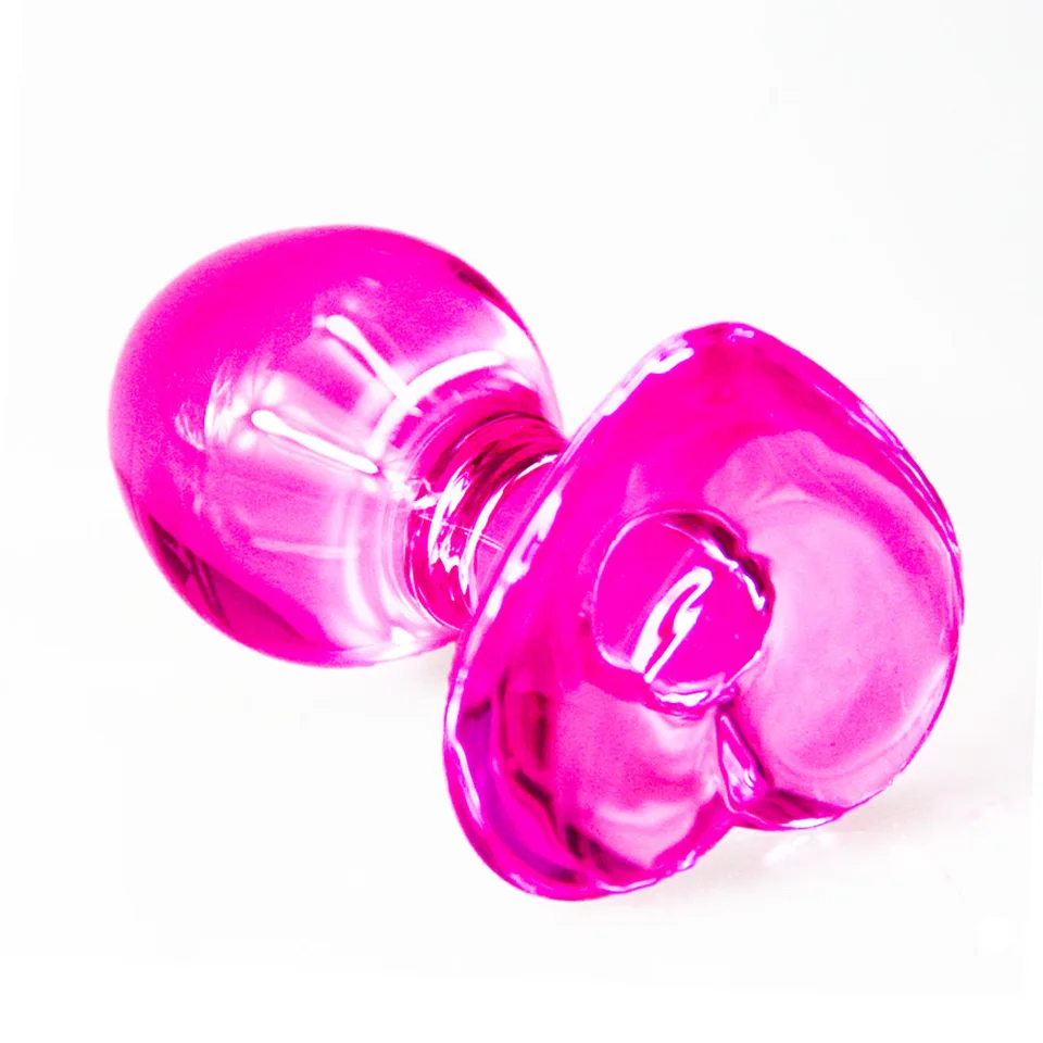 Pink Glass Anal zástrčka pre ženy s srdcom zadok plugs manželka