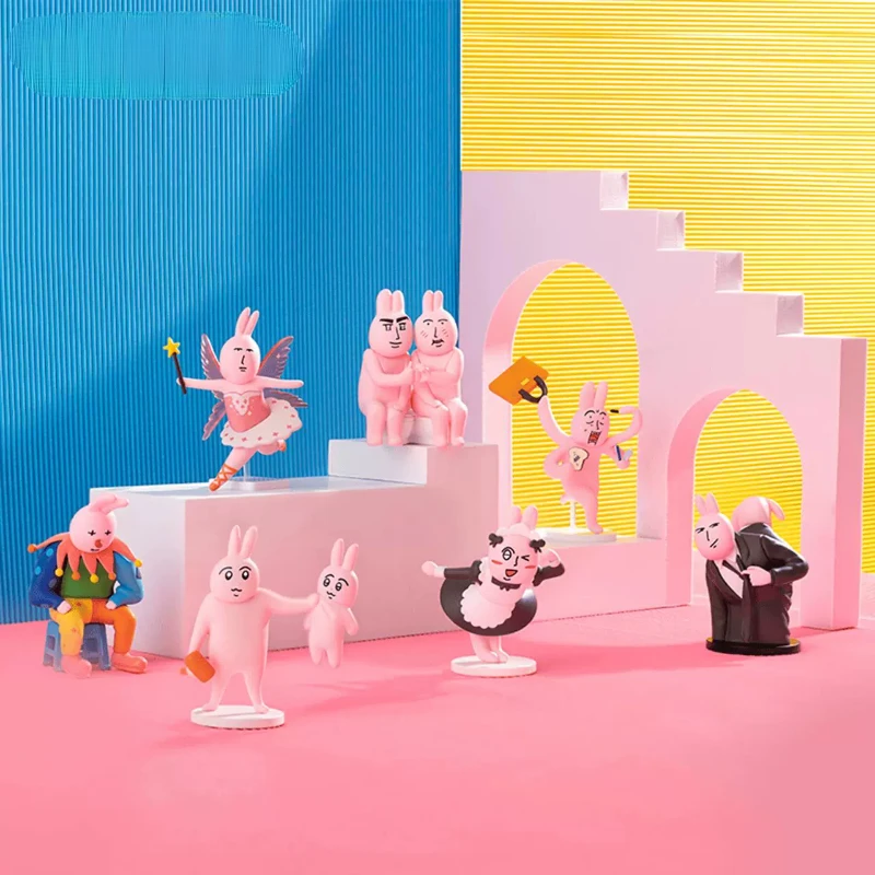 Pink Rabbit My Friend Series Blind Box Cute Fashion Play Doll Action Model cartoon dekor tajomná box prekvapivá darčeková hračka