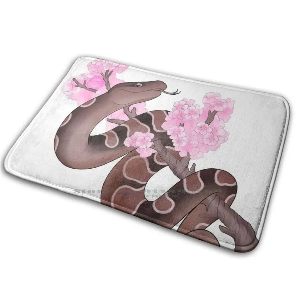 Pink Sakura Ball Python: Brown Mat Koberca Koberec Anti - Slip Spálňa vstupné dvere roho