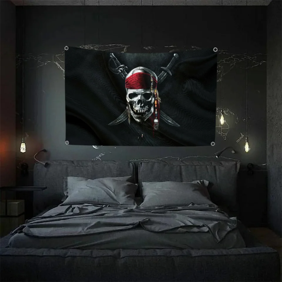 Pirát Jolly Roger reklama na stenu dekorácie Domáce dekorácie Položky Pýcha vlajka na zavesenie penetrácie vtipné vlajky pre izby Flaga Room