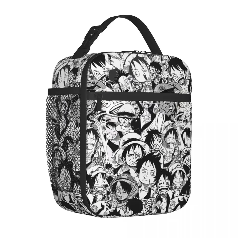 Piráti Monkey Luffy Manga Collage Jeden kus izolovaným obedovým taškám Veľký obed Container Cooller Bag obed Box Tote Office Outdoor