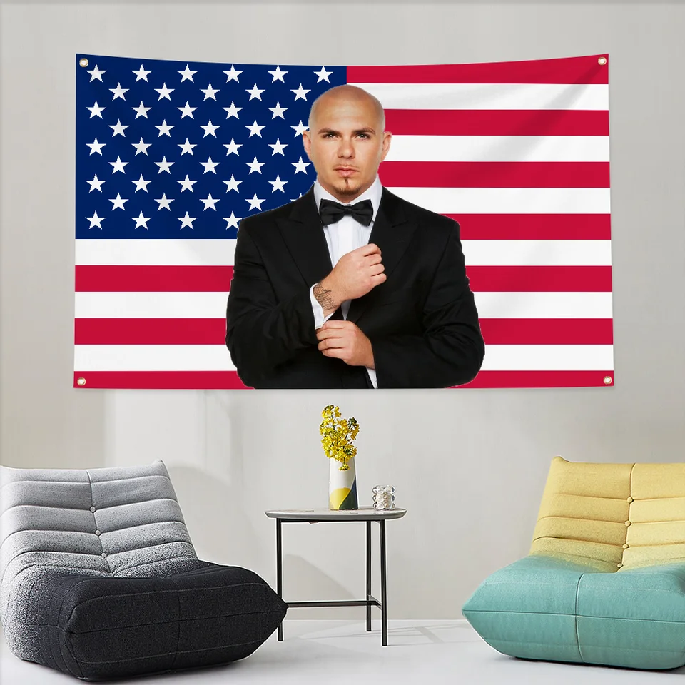 Pitbull dekor vlajky pre domov Mr.worldwide vlajka na zavesenie tapisérie záhradné výrobky