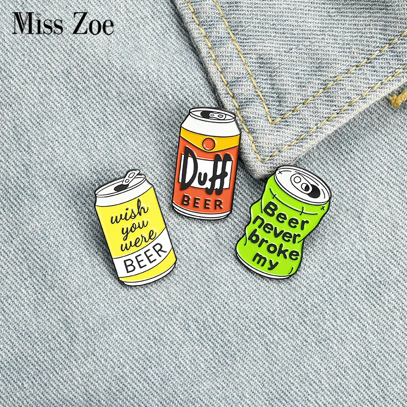 Pivo môže sklovina pin na mieru Duff Beer Broš