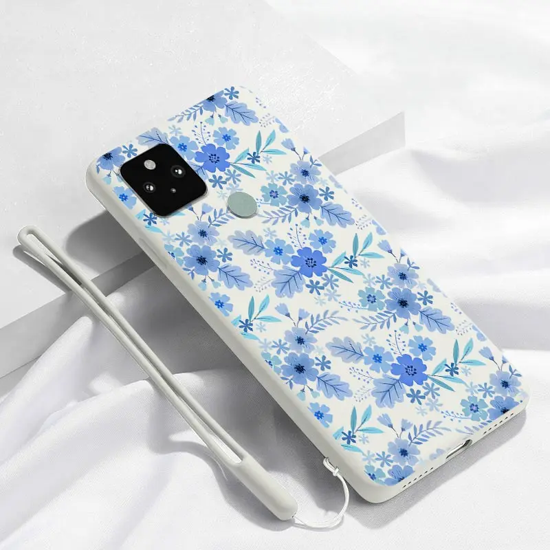 Pixel 5 Nádherný kvetinový náramok Silikónový puzdro pre Google Pixel 5 3xl 3a 4 4a 7a 6a 6a 7pro 8a 9 9Pro 8 8Pro 9Proxl Cover