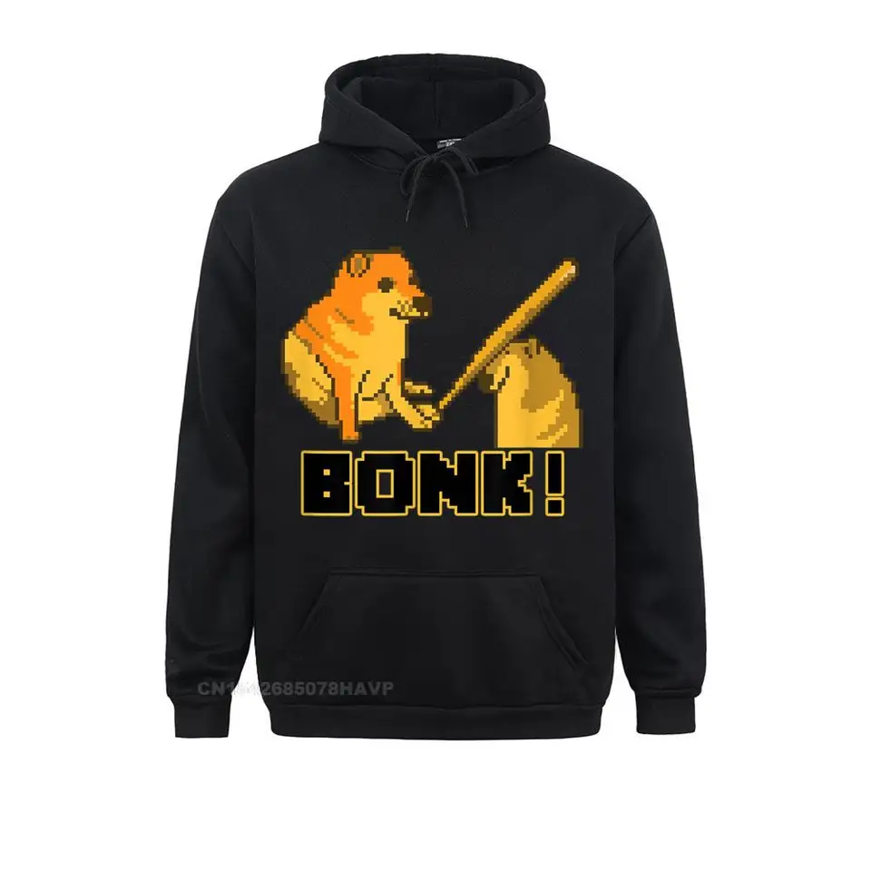 Pixel Art Cheems Bonk Meme Hoodie Design Deň matiek Men mužské kapucňa Tlač oblečenia Nové prichádzajúce mikiny s dlhým rukávom