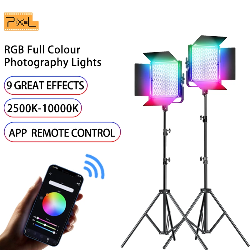Pixel K80 RGB LED Photo Studio Light S Light Control Video Panel Light for Studio Gaming Streaming YouTube Film Nahrávka