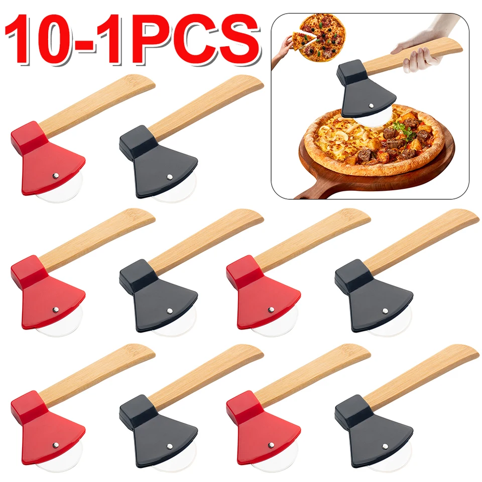 Pizza noža koleso v tvare nehrdzavejúcej ocele Pizza nôž s bambusovými rukoväťami a ostrými rotujúcimi čepeľami Pizza Slicer Roll