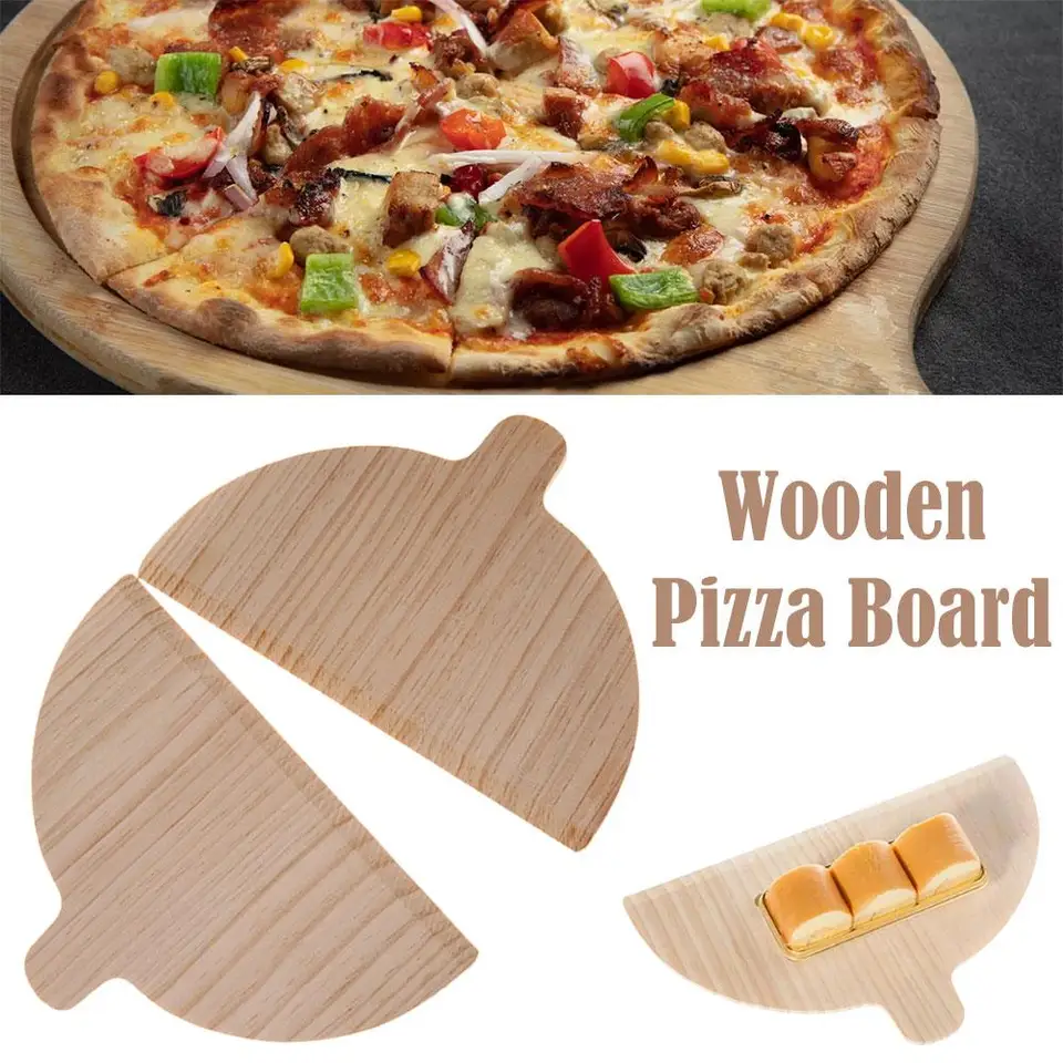 Pizza Peel Half Rounds Maldi Wood Pizza Board Pizza Lapets Kitchens Nástroje Drevená rukoväť prenos