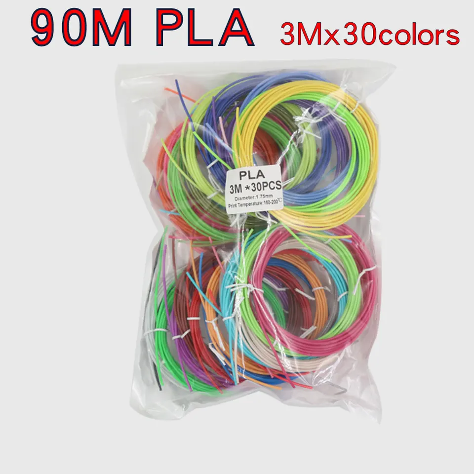 PLA 30Colored Bezpečnosť bez zápachu plastový plast 3D Pen Filament Priemer 1,75 mm pre 3D tlačia