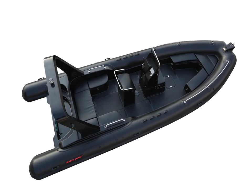 Plachetnica veľká športová rebrá Rib760 s hypalon 1,25 mm, dvojča vonkajšieho motora