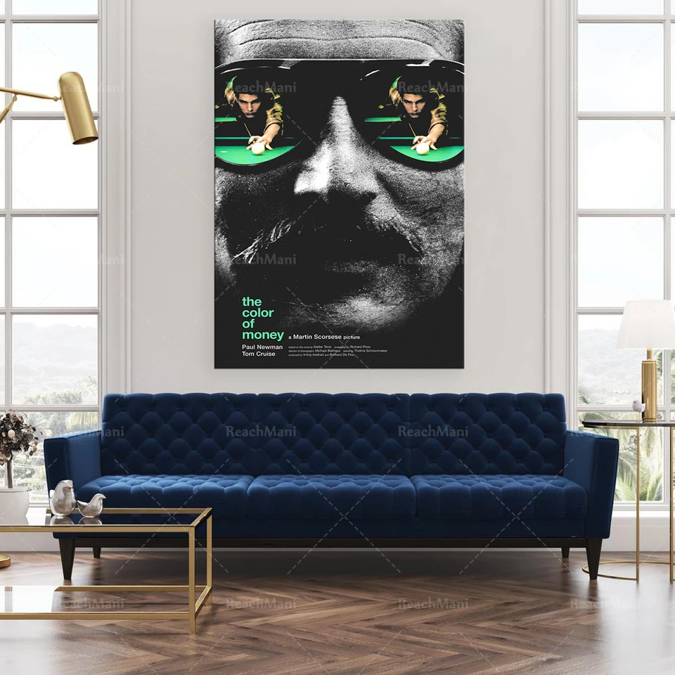 Plagát Color of Money, American Sports Drama Film Wall Art, Paul Newman Tom Cruise Art