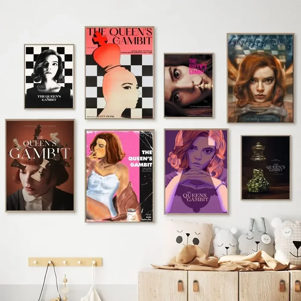 Plagát Queen's Gambit Film No zarámovaný plagát Kraft Club Bar papier vintage plagát nástenná maľba maľba spálne Študijné nálepky