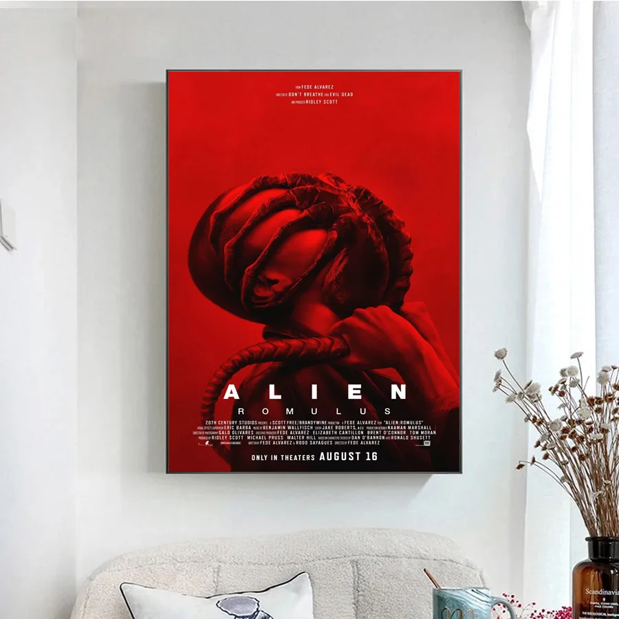 Plagát výtlačky mimozemšťanov Romulus Hot New 2024 Horror Movie Bar Classic Gifts Wall Art Picture Canvas maľba obývacia izba Domovod