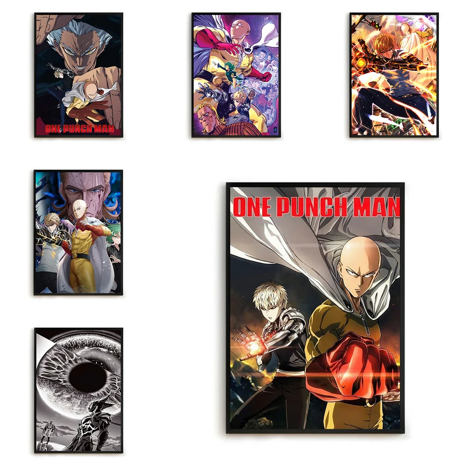 Plagáty pre nástennú dekoráciu maľba na plátne japonský anime One Punch Man Domáce dekorácie interiérové ​​maľby izba dekor