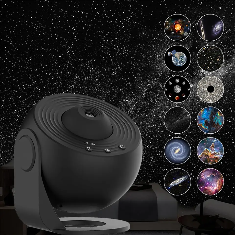 Planetárium projektor Night Light Galaxy Projector 360 ° Rotácia HD Hviezdny projektor pre miestnosť dekoratívny spálňový stropný projektor