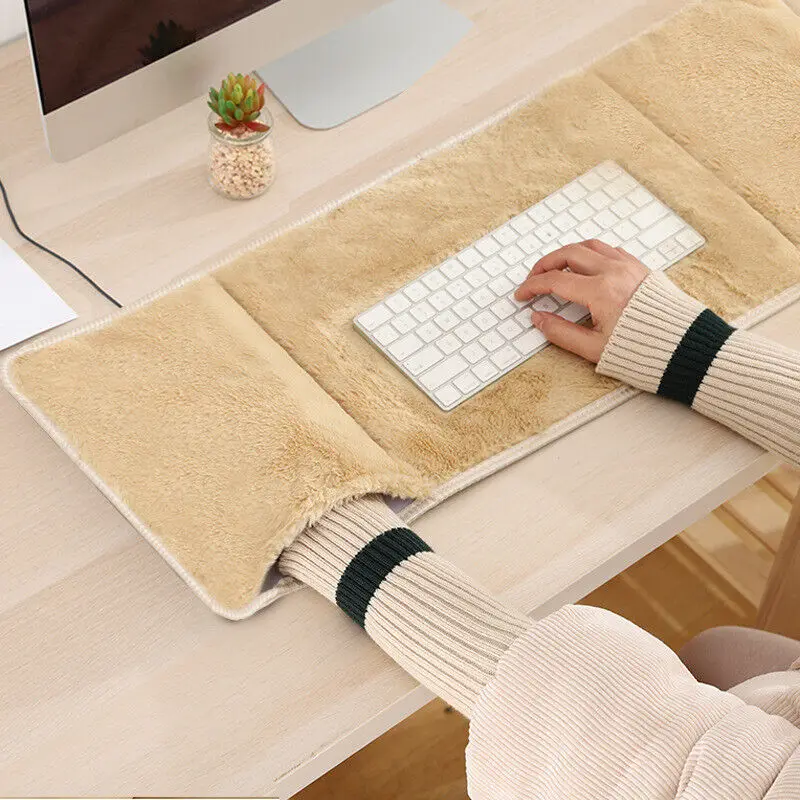 Plash Mouse podložka Klávesnica prenosný počítač Pad počítač Warm Desk Mat Office Ohrievanie USB vyhrievaná podložka myši myši ruka Ohrievaná podpora zápästia