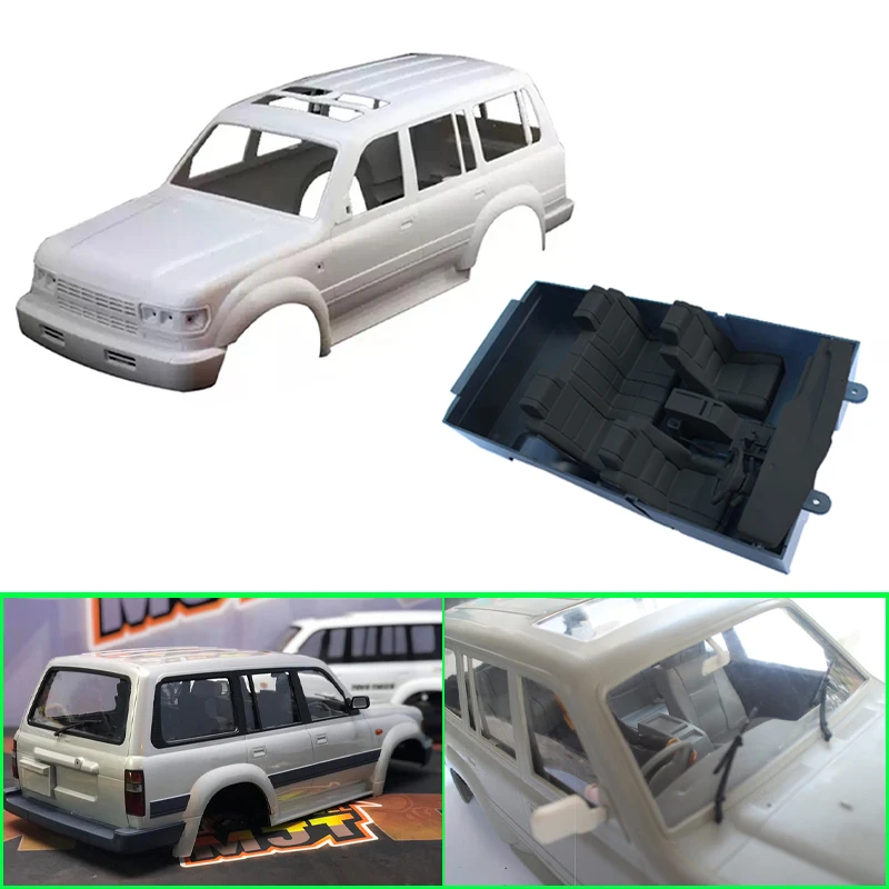 Plast 313 mm bieleho škrupiny Vnútorný oblek pre 1/10 RC Crawler Car Traxxas Land Cruiser SCX10 TRX4