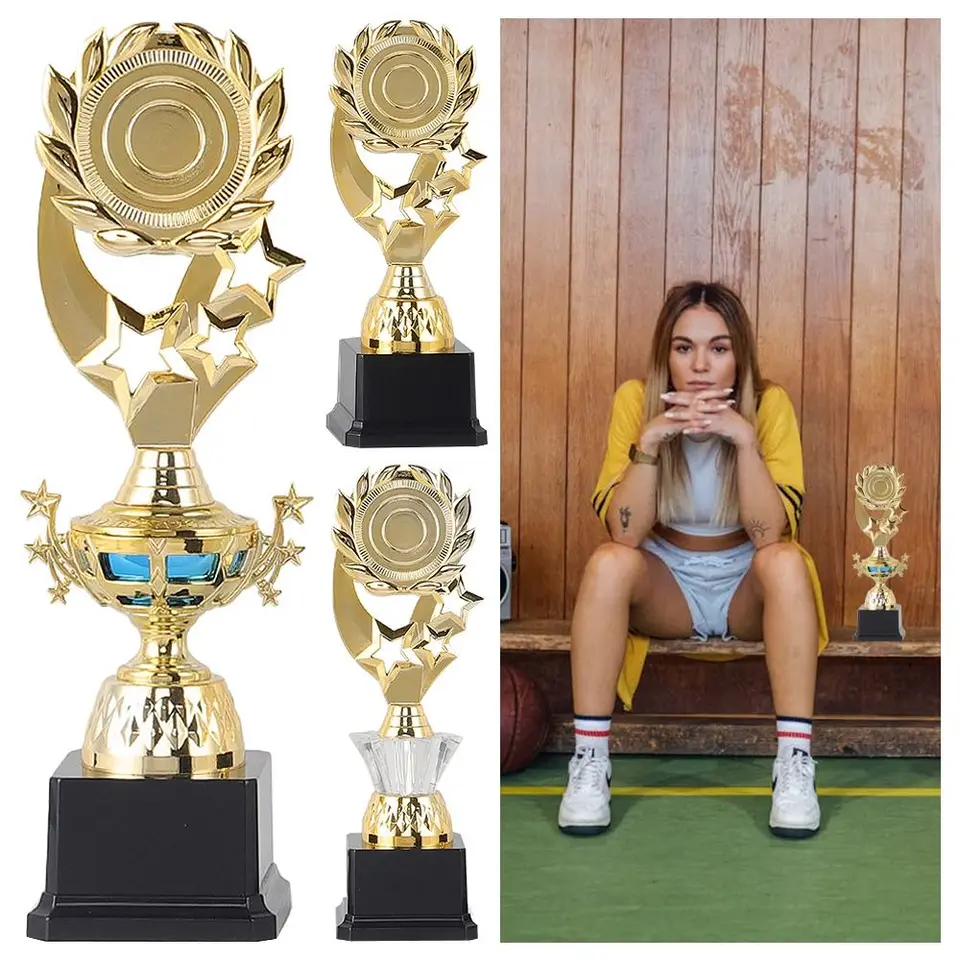 Plastová cena Trophy Star Golden Small Gold Socha Singing Dancing Compete
