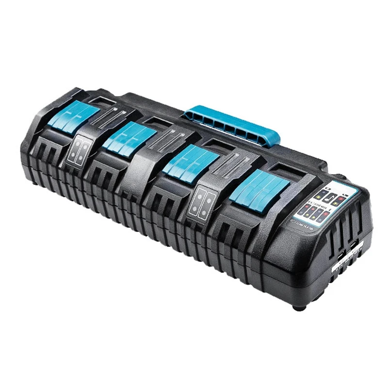 Plastová nabíjačka pre batériu Makita 14.4V 18V 3.0AX4 LI-ION BL1830, BL1830B, BL1840, BL1840B, BL1850, EU Plug