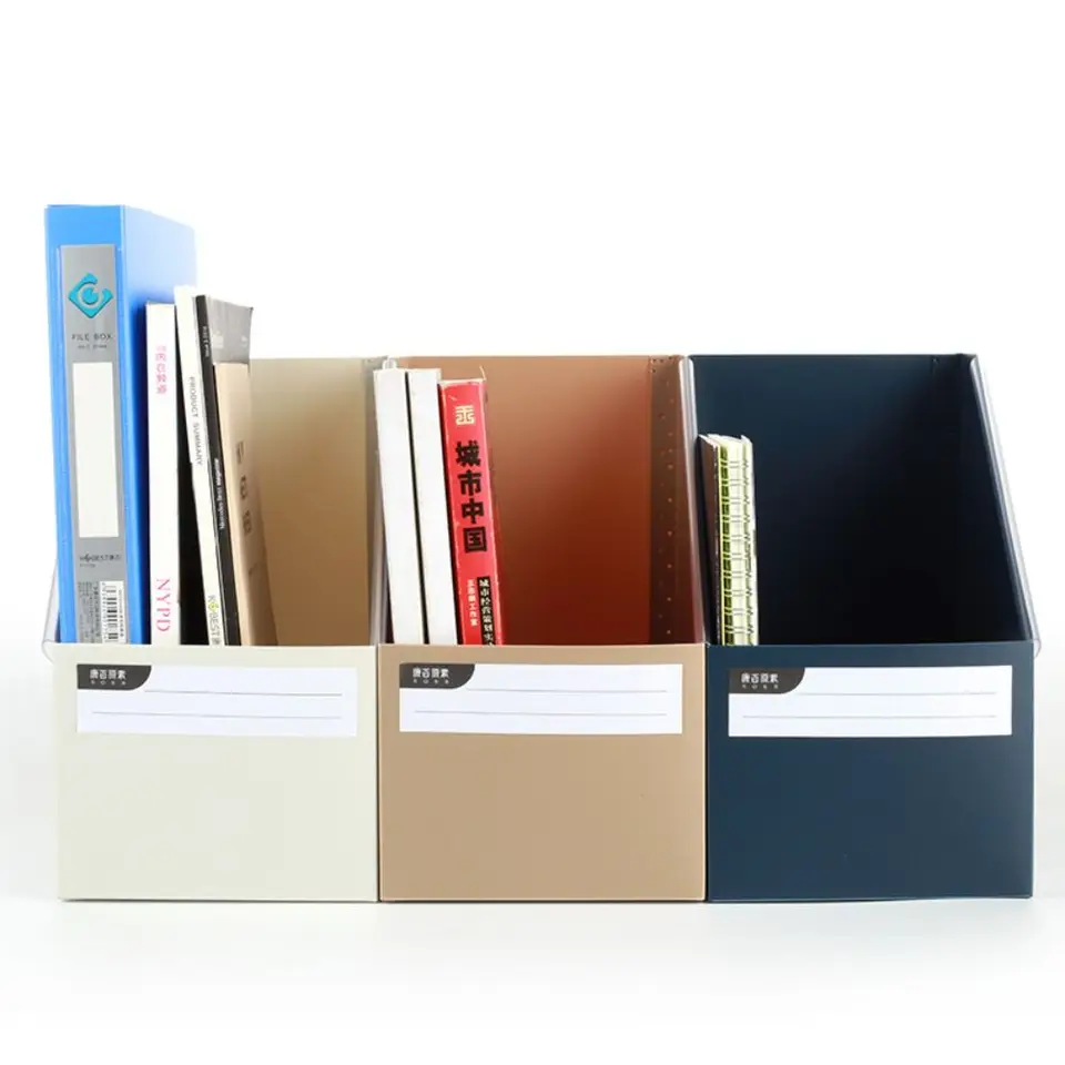 Plastová skladacia kníhkupectvo Veľká kapacita Vodotesná kniha Triedenie Storage Box A4 Desktop Storage Box Home