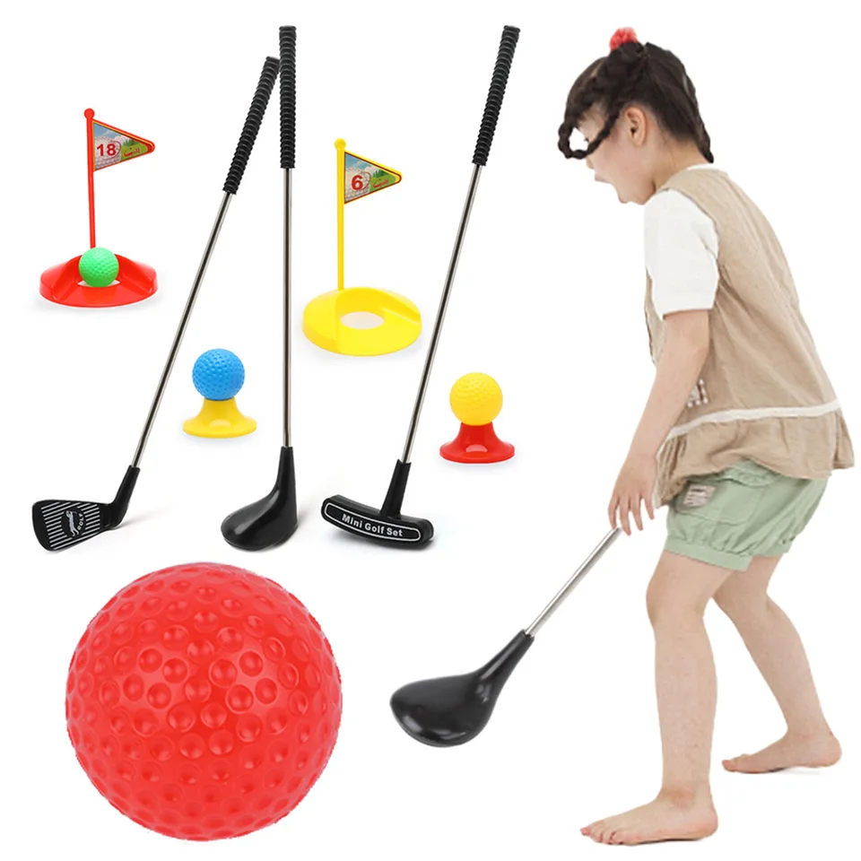 Plastové detské golfové kluby včasné vzdelávacie golfové sada hračky na trávnik Outdoor a Indoor Sports Toy Darčeka pre 3 4 5 6 rokov staré dievčatá dievčatá