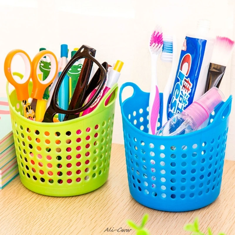 Plastové kancelárske skladovacie košíky Organizátor make -upu Organizátor Storage Box 10.5*8.5*8 cm zelená modrá horúca ružová