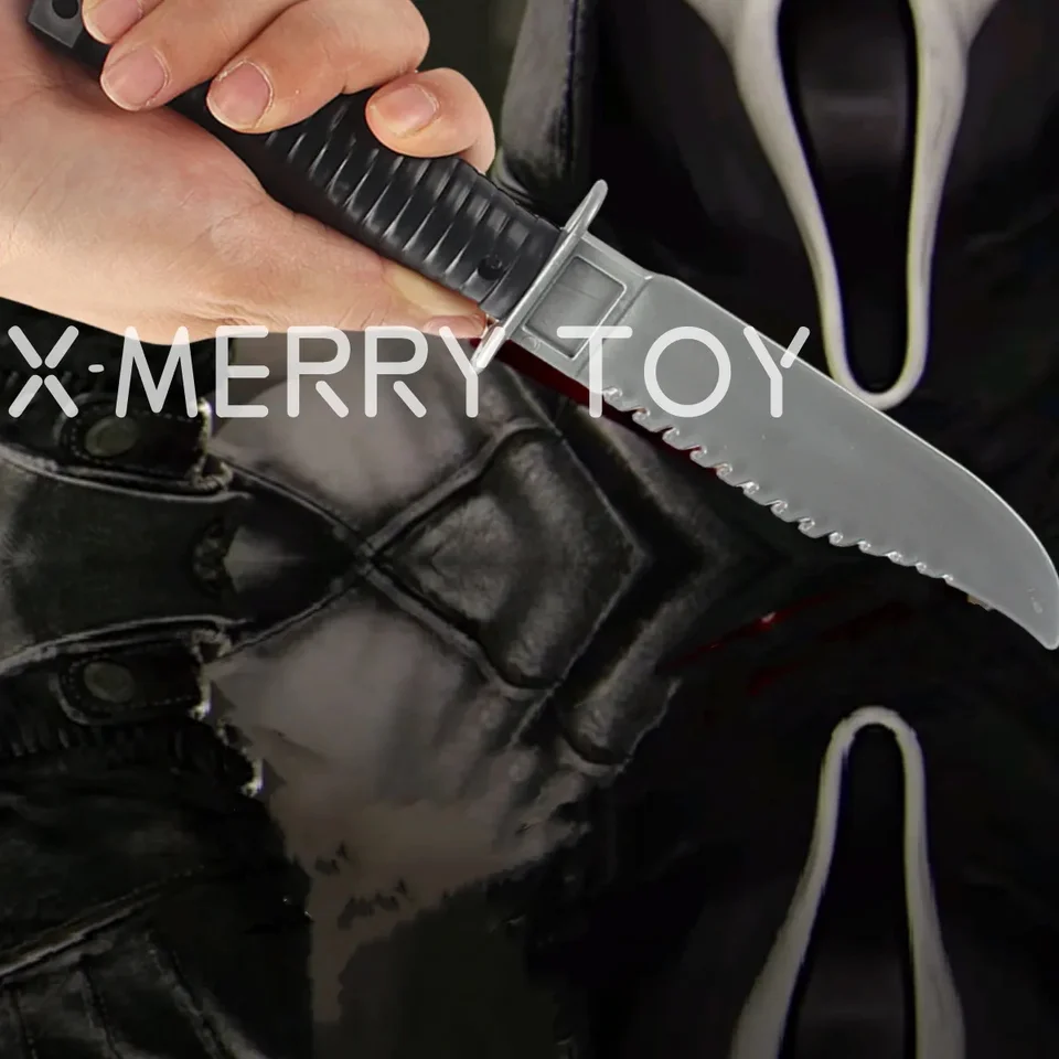 Plastové nožové hračky Swords Scream Ghost Face Lovec Knife Weapon Killer Halloween Kostým párty rekvizity simulácia meč hračky darčeky