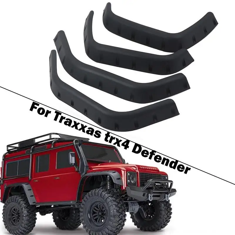 Plastové plášťové koleso obočia Fender Fender Flares Bočné strážca #8017 pre TRAX/AS TRX4 Defender 1/10