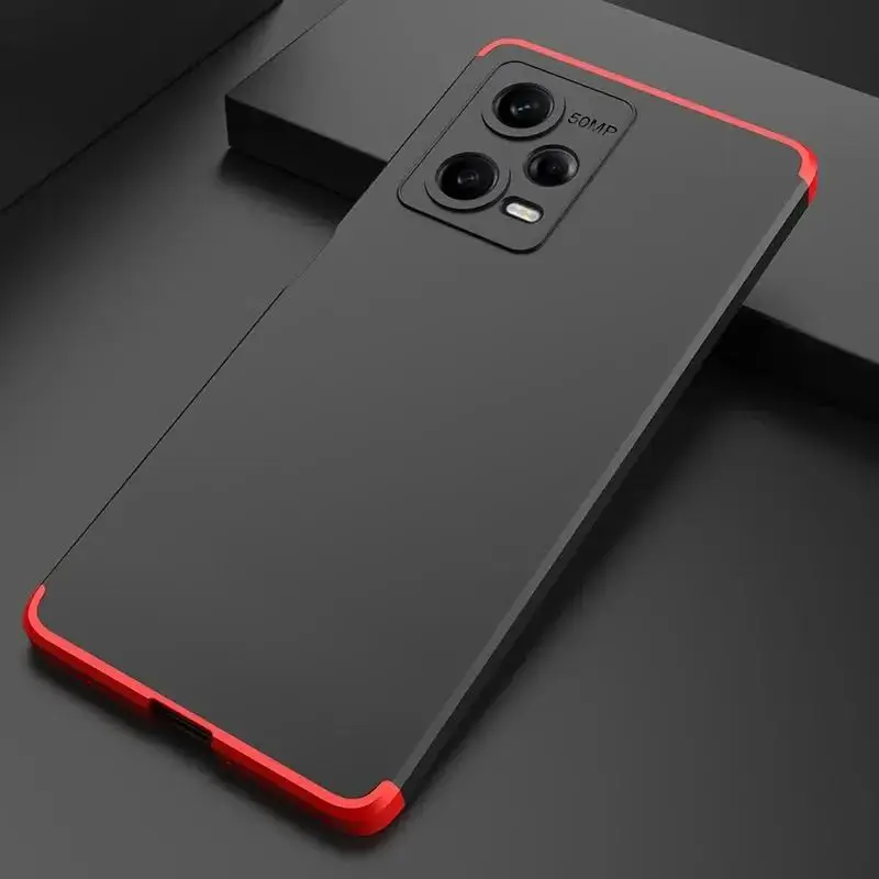 Plastové puzdro Armor Armor pre Xiaomi Redmi Note 12 Pro 5G Camera Chráni 3 v 1 matnom kryte pre Redmi Note 12 Pro 5G puzdro