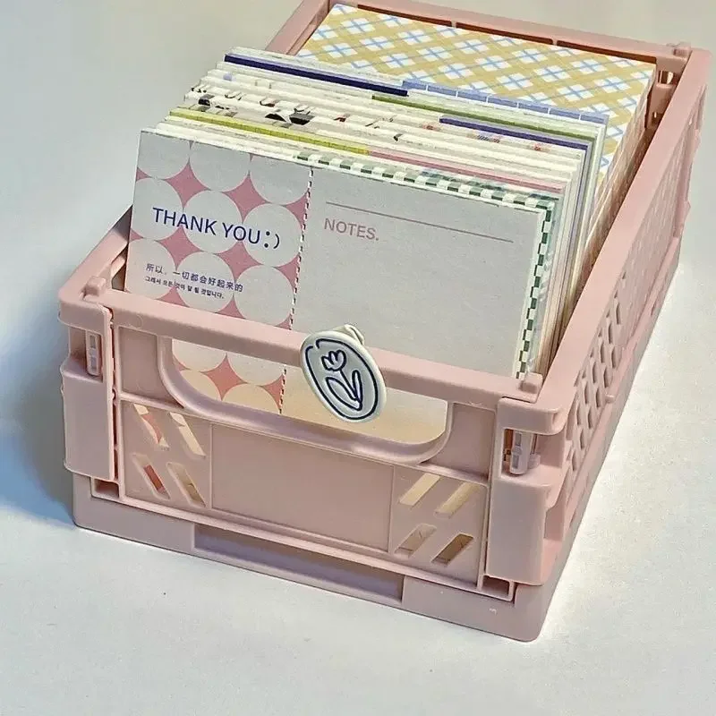 Plastové skladacie skladovacie prepravky skladacia skriňa Kôš stohovateľné roztomilé make -up šperky hračky pre prenosné organizátor Storage Box Organizátor