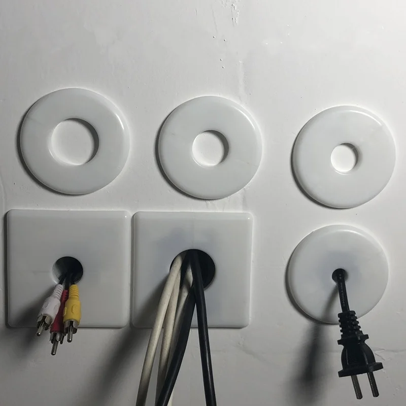 Plastové steny drôtového krytu Doska Základná zátka Round 86 Typ prepínač VGA zásuvka vývod dekorácie krytu káblového kábla Protect Hardware Protector
