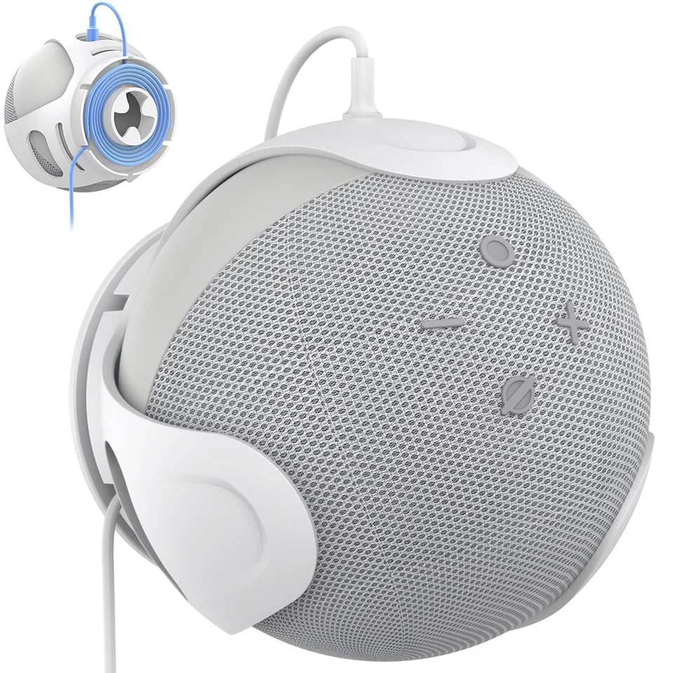 Plastový reproduktorový stojan na stenu na stenu Bluetooth kompatibilný držiak reproduktora s príslušenstvom pre správu káblov pre Amazon Echo Dot 5/4