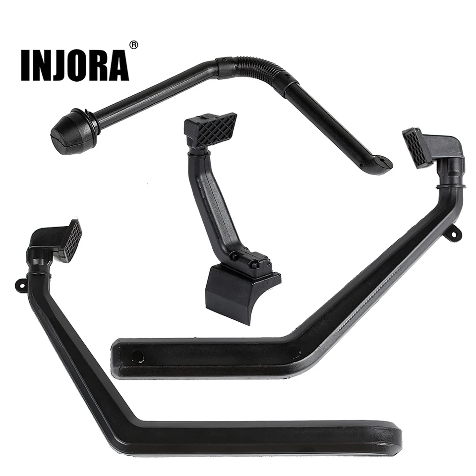 Plastový čierny šnorchl pre 1:10 RC Rock Crawler TRX-4 Defender SCX10 90046 AXI03007 LC80 Cherokee Jeep Wrangler Body Part