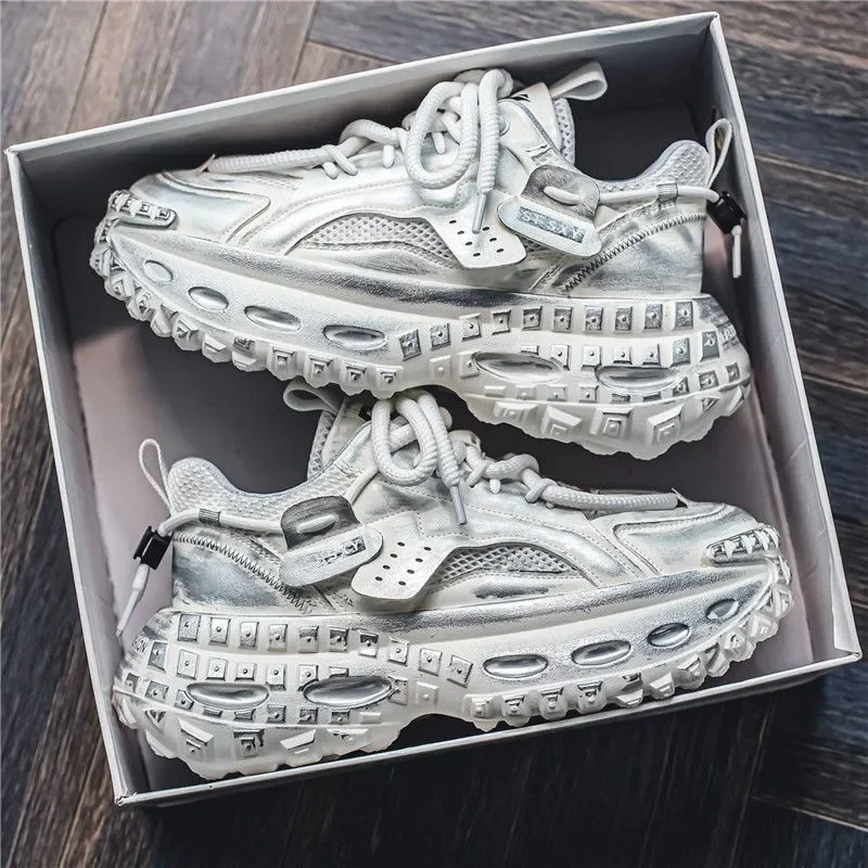 Platform Sneakers Men 2024 Pohodlný robotník