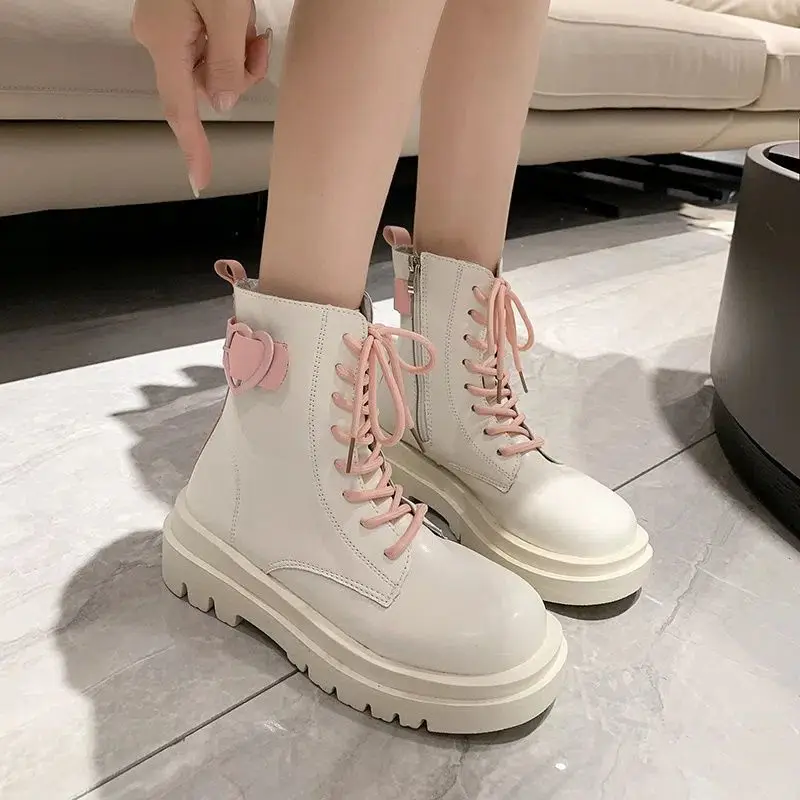 Platforma topánok roztomilý kawaii okrúhle prstka žena Krátke Mary Janes topánky Chunky členok lolita topánky pre ženy horúce nové v ponuke y2k