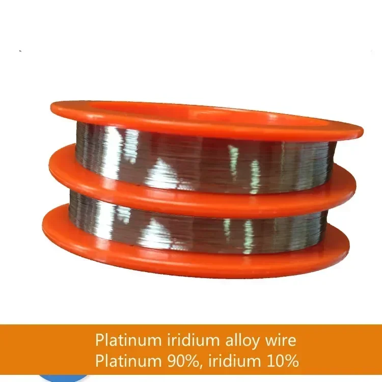 Platinum Iridium Wire, Wire Platinum Iridium Alloy Wire, PTIR10, Platinum 90% Iridium 10%, experimentálny elektródový materiál.