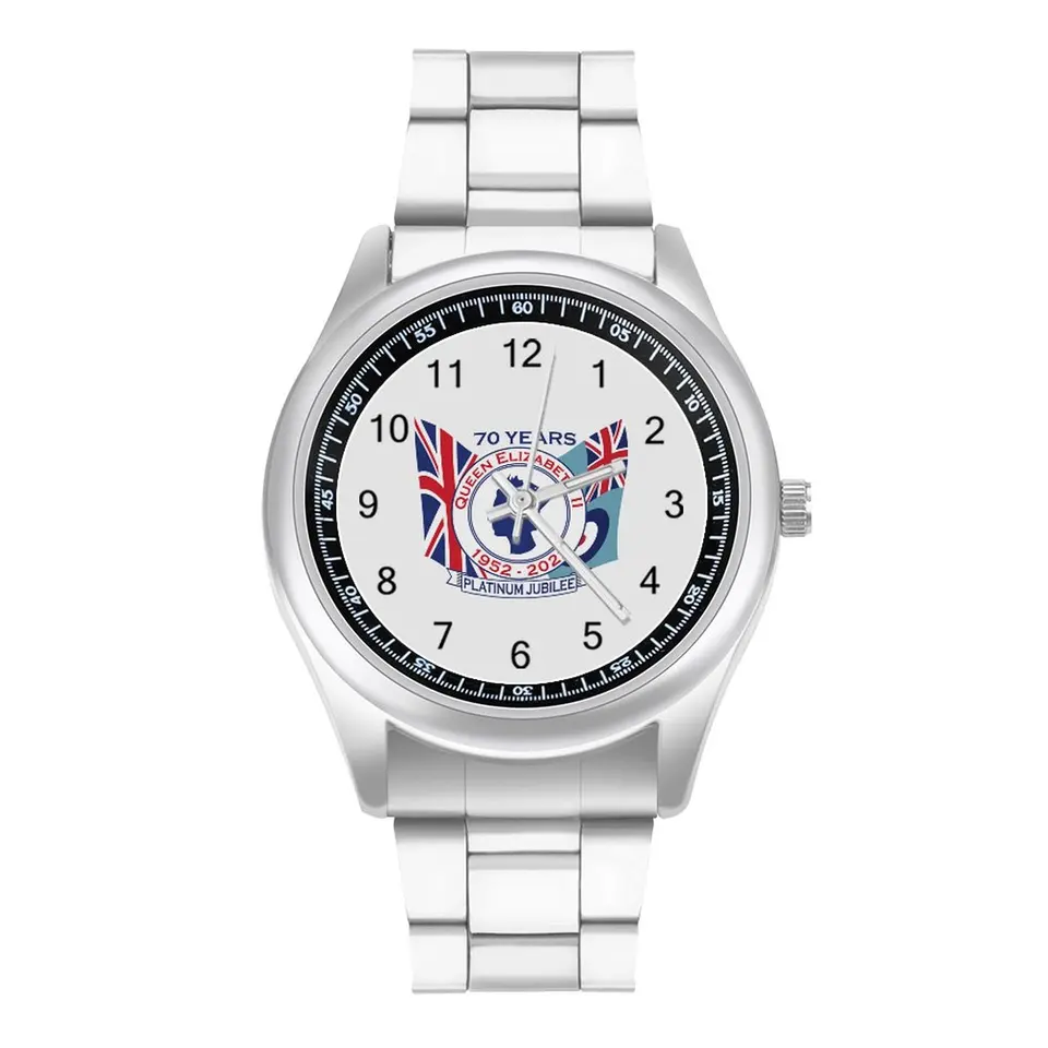 Platinum jubilee Quartz Watch Queen Elizabeth II 1952-2022 oceľový dizajn zápästie Dievča