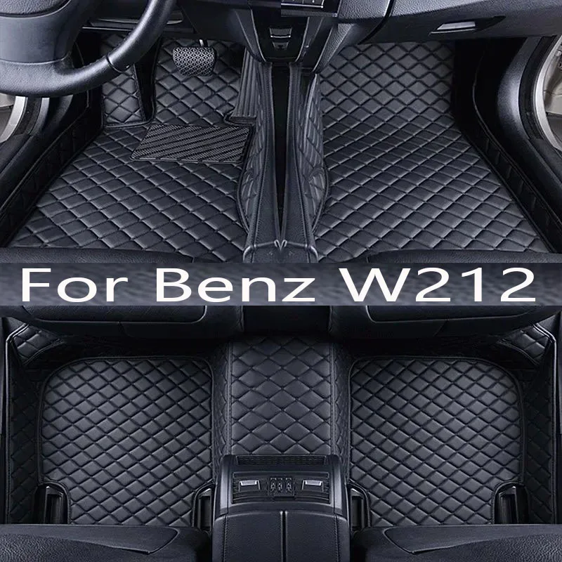 Platičky na mieru kožené podlahové rohože pre Mercedes Benz W212 2009 2010 2012 2012 2013 2014 2015 2015